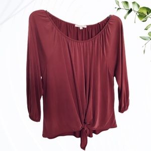 Green Envelope Tunic Blouse Top 7/8 Sleeve (T-0019)